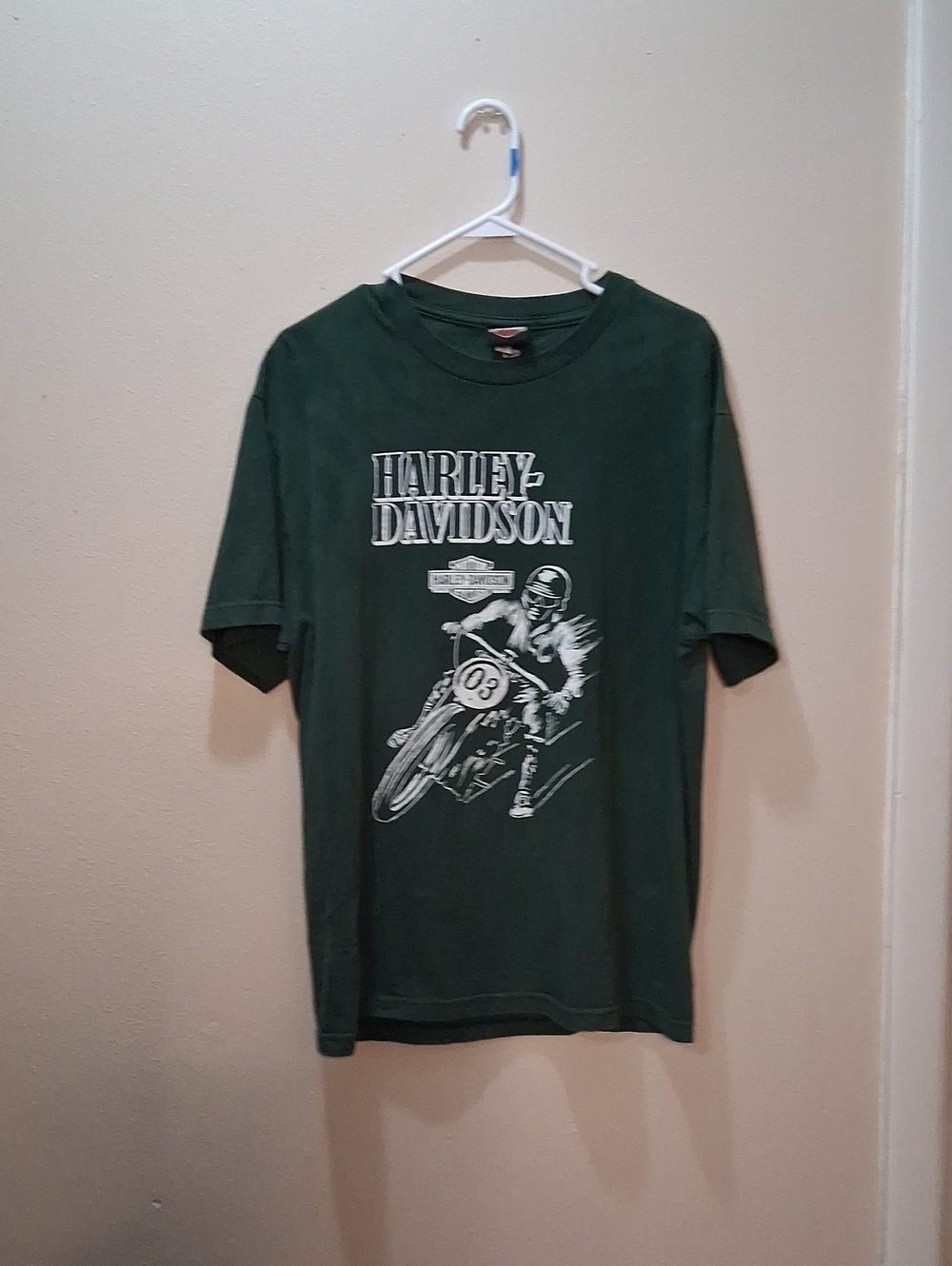 Harley-Davidson Forest Green Short Sleeve Graphic Tee with White Print